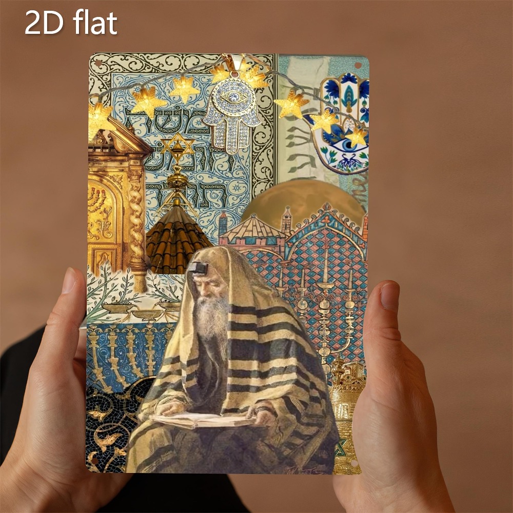 Art & Craft Teacher - CIFBUY Vintage Yahudi Yaşlı Okuyor Alüminyum