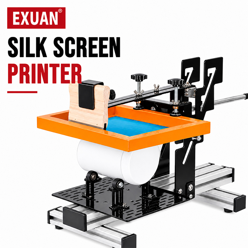 Silk Screen Printing - Manuel Serigrafi Baskı Makinesi, Şişeler, Bardaklar,