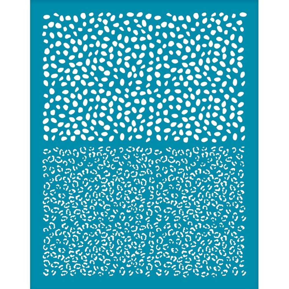 Silk Screen Printing - 4x5 İnç Katmanlı Leopar Desenli Kil