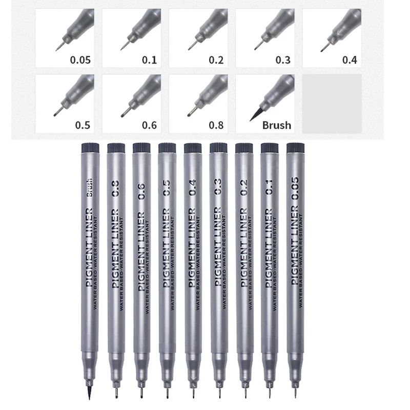 9 adet/takım Pigment Liner Mik - Calligraphy Pen Set incelemesi ve fiyatı
