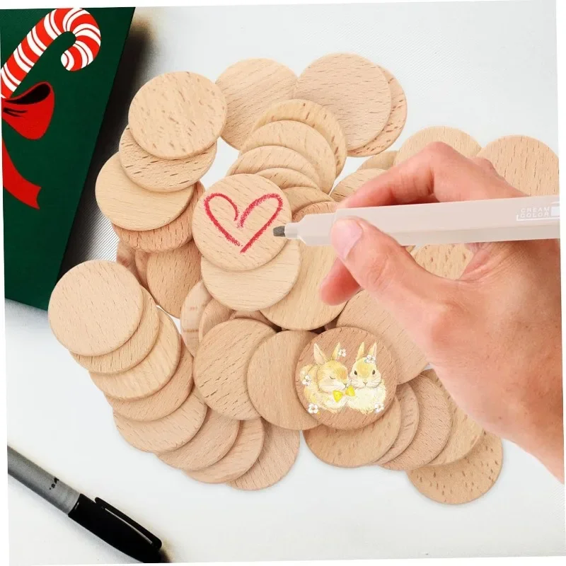 50 adet yuvarlak bitmemiş ahşa - Art Craft Board incelemesi ve fiyatı