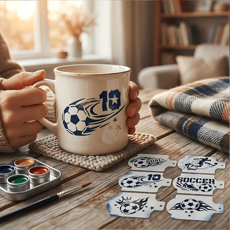6 adet futbol şablonları boyam - Silk Screen Printing incelemesi ve fiyatı